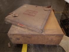 Wall Fan Parts. Lot Dayton 36" Wall Fan & Shutter. HIT# 2179905. Loc: warehouse. Asset Located at