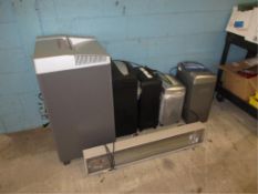 Office Equipment. Lot Assorted Office Equipment & Supplies, includes (5) shredders, (1) electric