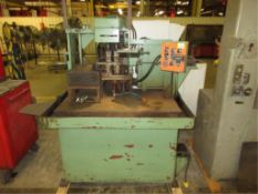 Drilling Machine. Two Spindle Pin Drilling Machine. HIT# 2179807. Loc: main floor. Asset Located