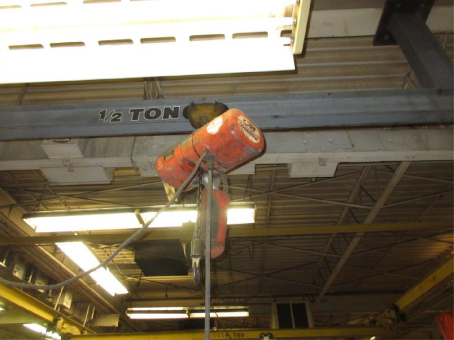 Chain Hoist. CM Loadstar 1/2-Ton Electric Chain Hoist, with pendant control. HIT# 2179819. Loc: - Image 2 of 3