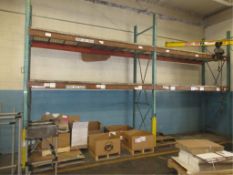 Pallet Racks. Lot (2) Sections of Adjustable Pallet Racks, 10w x 42d x 12'h, contents not