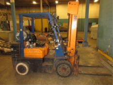 Forklift Truck. Toyota 5FGC30 Forklift Truck, 6000 lbs. capacity, LP gas, three stage mast, 42"