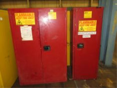 Flammable Cabinets. Jamco Lot of (2) Assorted Flammable Liquid Storage Cabinets, consists of (1) two