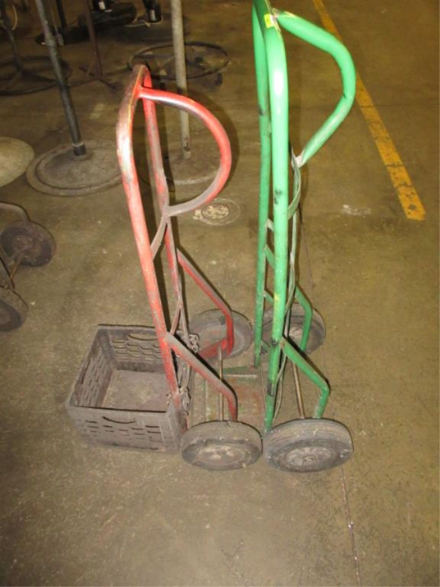 Hand Trucks. Lot of (2) 2-wheel Hand Trucks. HIT# 2179058. Loc: main floor. Asset Located at 430