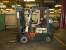 Forklift Truck. Nissan CPJ02A25PV Optimum 50 Forklift Truck, 4400 lbs. capacity, two stage mast, 42"