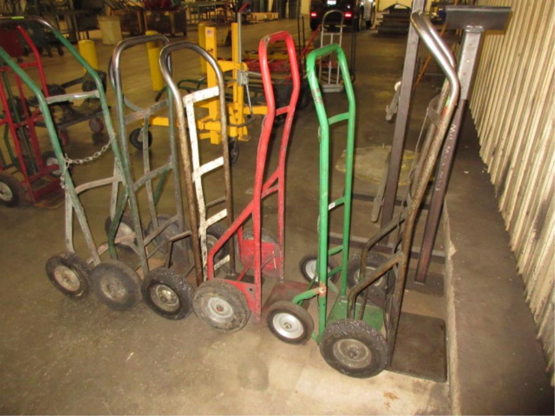 Hand Trucks. Lot of (6) 2-wheel Hand Trucks. HIT# 2179061. Loc: main floor. Asset Located at 430 - Image 2 of 2