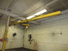 Jib Crane. 1/4-Ton Beam Mounted Jib Crane, includes CM Loadstar 1/4-ton electric chain hoist,