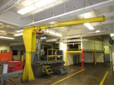 Jib Crane. Abell-Howe 1/2-Ton Free Standing Swinging Jib Crane, includes CM 1/2-ton electric chain