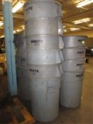 Trash Cans. Rubbermaid Lot of (17) Assorted Commercial Trash Cans. HIT# 2179078. Loc: main floor.