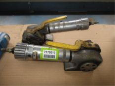 Air Banding Tools. Rapz Lot of (2) Air Banding Tools. HIT# 2179013. Loc: main floor. Asset Located