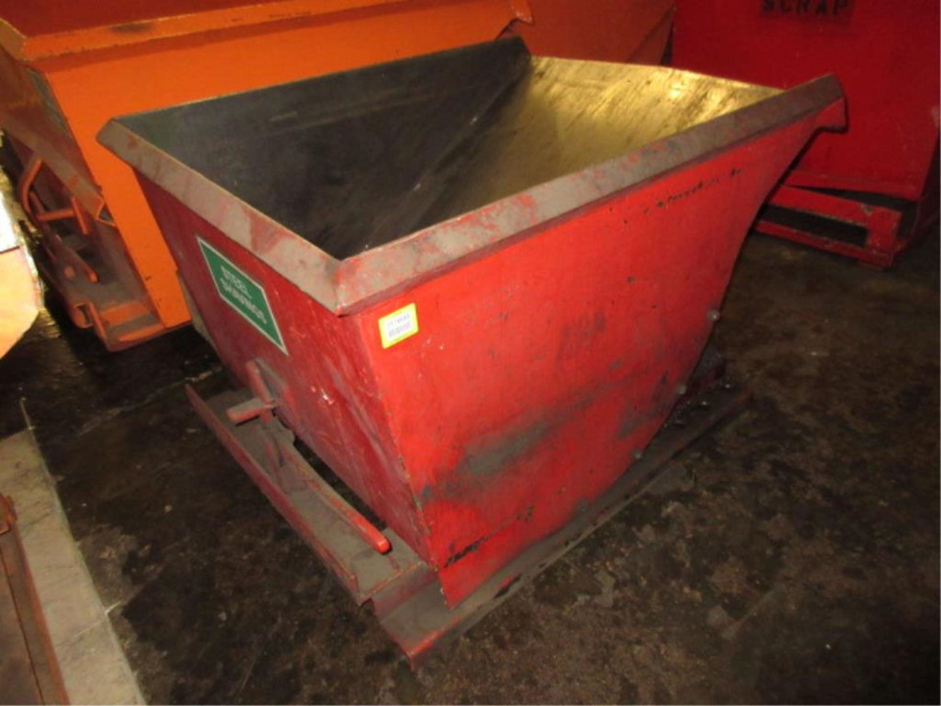 Self Dumping Hopper. Self Dumping Hopper, 36"w x 24"d. HIT# 2179844. Loc: main floor. Asset