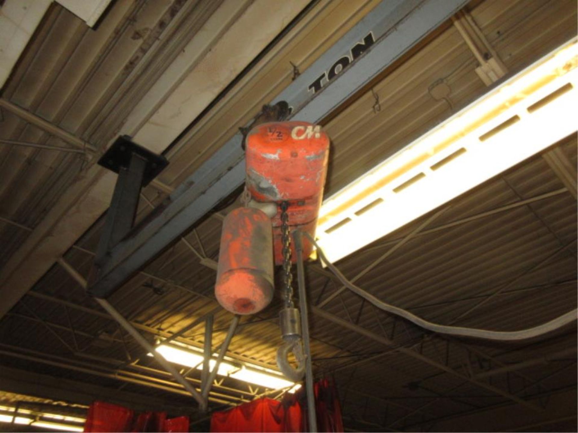 Chain Hoist. CM Loadstar 1/2-Ton Electric Chain Hoist, with pendant control. HIT# 2179819. Loc: