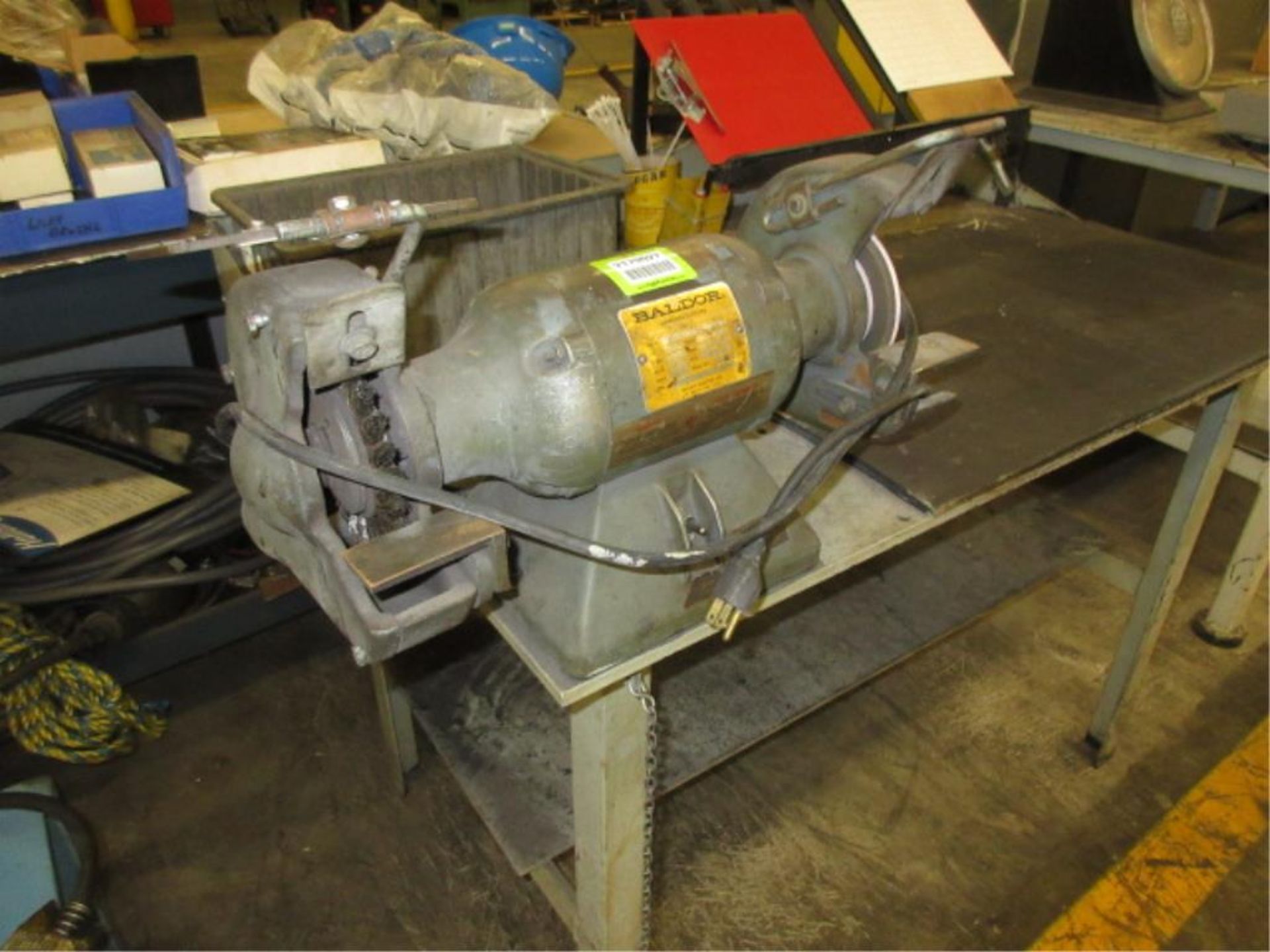 Bench Grinder. Baldor 1/2-hp Double End Bench Grinder, includes steel table, 115/230vac. HIT# - Image 2 of 2