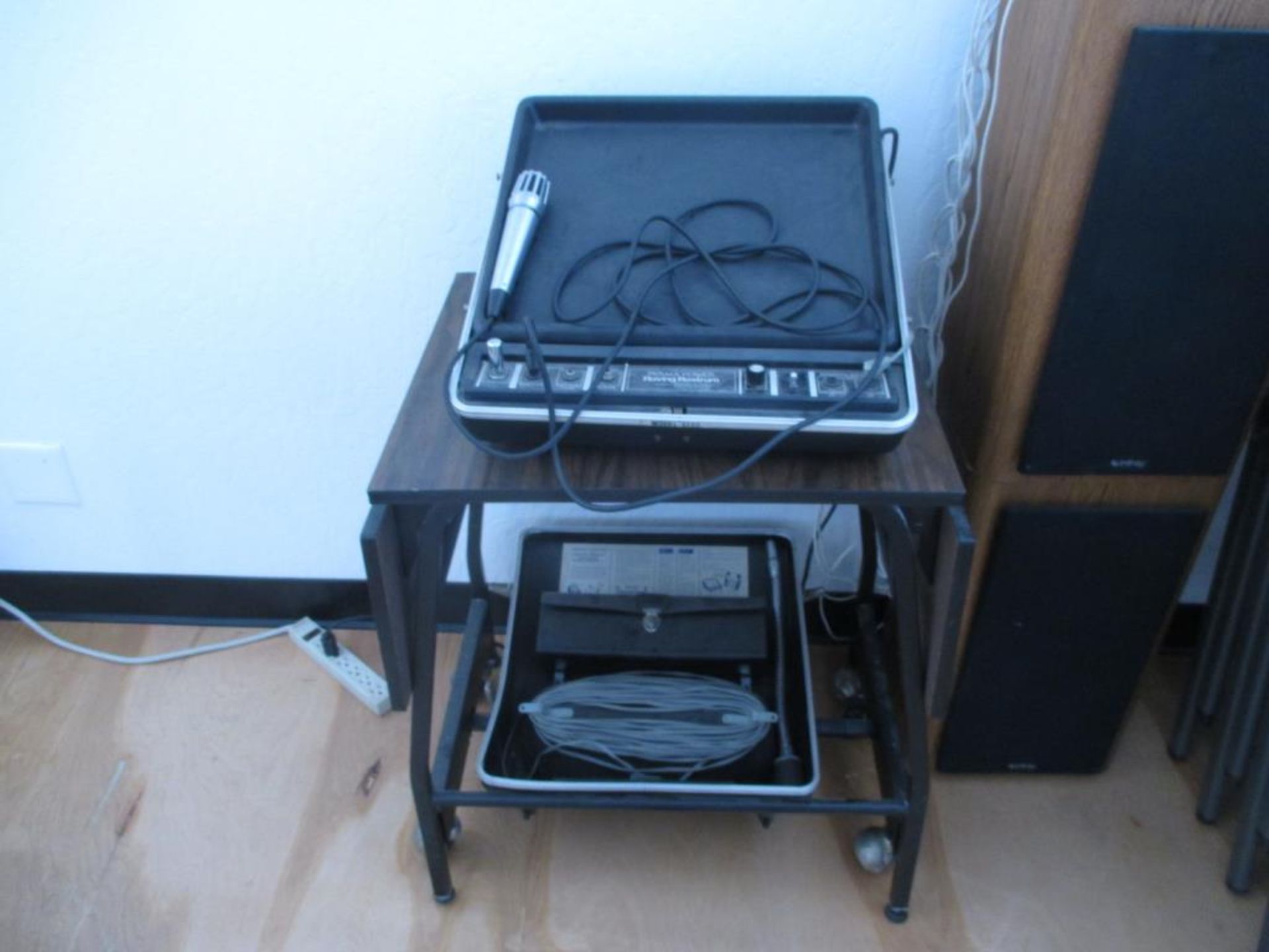 Perma Power Roving Rostrum Portable PA System with Mic. HIT# 2174418. Back Production 2nd Floor.
