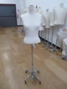 Superior Mobile Mannequin Stand with Male Shirt Form. HIT# 2174398. Back Production Line Basement.