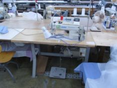 Lockstitch Reverse Industrial Sewing Machine. Juki DDL-5550N-7 1-Needle Lockstitch Reverse