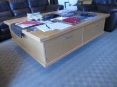 Coffee Table with Drawers. HIT# 2174413. Back Production 2nd Floor. Asset Located at 2901 Salinas