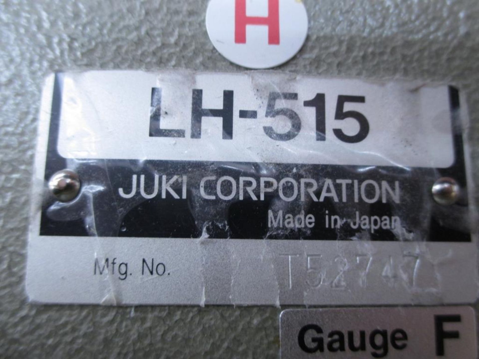 Double Needle Sewing Machine. Juki LH-515 Double Needle Sewing Machine, Motor, Pedal and Table. HIT# - Image 3 of 5