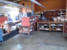 Lot: Qty (3) Wood Work Tables. HIT# 2174389. Front Production Line. Asset Located at 2901 Salinas