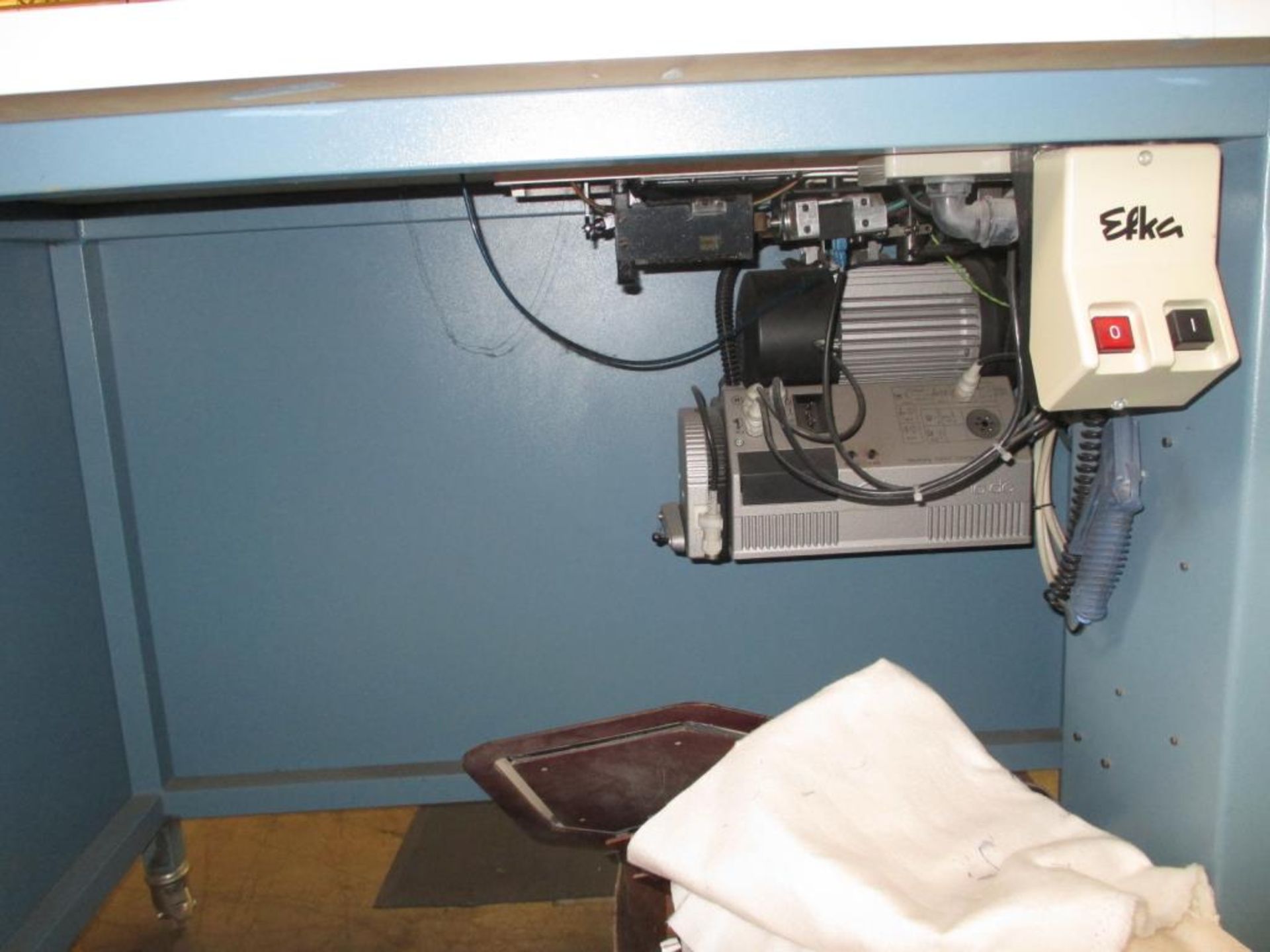 Tie Tipping Sewing Machine. AMF Reece Custom Template Tie Tipping Sewing Machine. HIT# 2174234. - Image 3 of 6