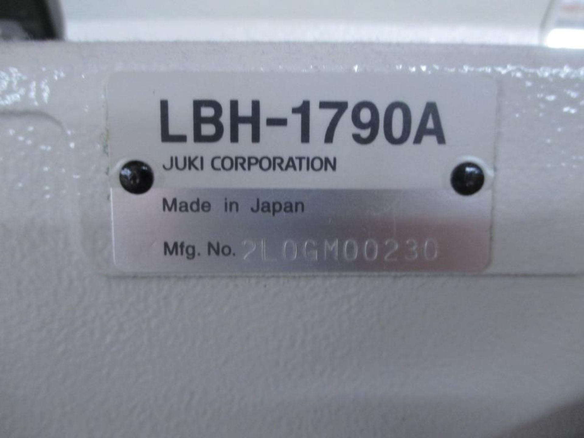 Lockstitch Buttonholing Machine. Juki LBH-1790A Computer-controlled, High-speed, Lockstitch - Image 4 of 6