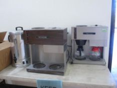 Newco Lot: Qty (4) Coffee Machines with Pots. HIT# 2174431. Back Production 2nd Floor. Asset Located