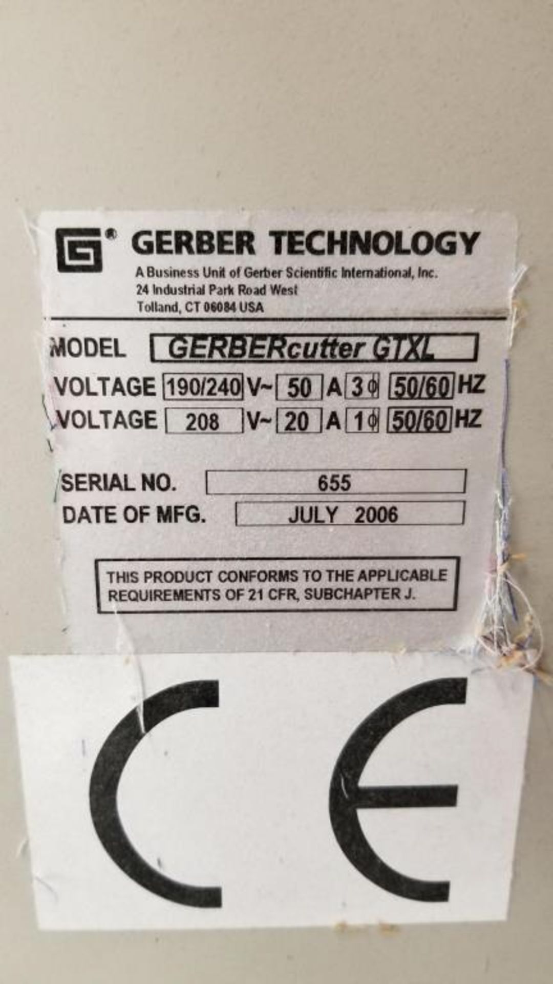 CNC Cutting Machine. Gerber GerberCutter GTxL CNC Cutting Machine, Low-ply Conveyorized System - Image 10 of 10