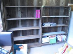 Lot: Qty (2) Barn Wood Bookshelves. HIT# 2174449. Front Office. Asset Located at 2901 Salinas Hwy.,