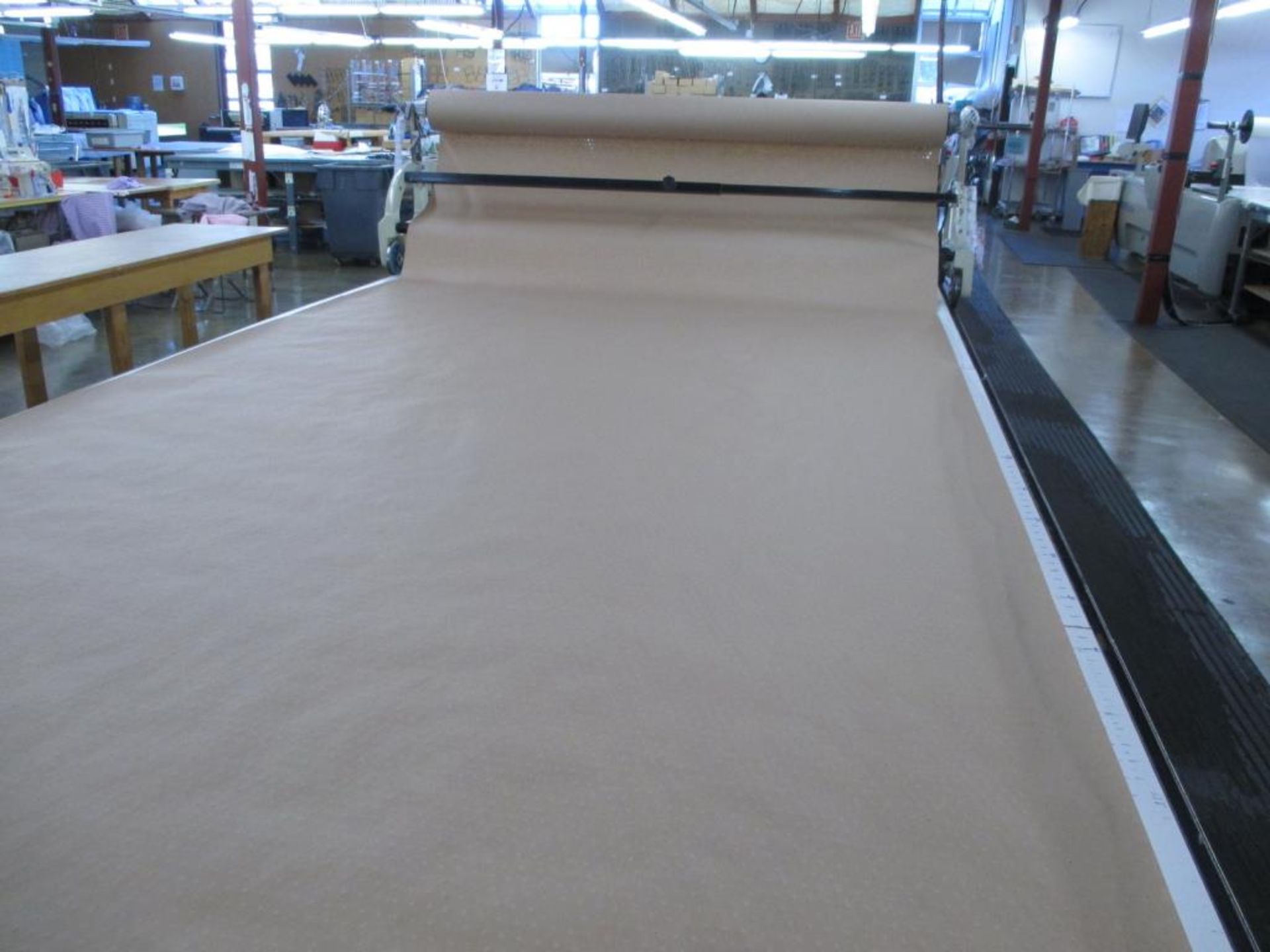 Fabric Cutting Table with Rollers. Fabric Cutting Table (47' x 67"W) with (2) Mobile Fabric Rollers, - Image 6 of 11