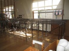 Lot: Qty (18) Clothes Racks, Two Sided Hanger Space. HIT# 2174465. Back Production 2nd Floor. Asset