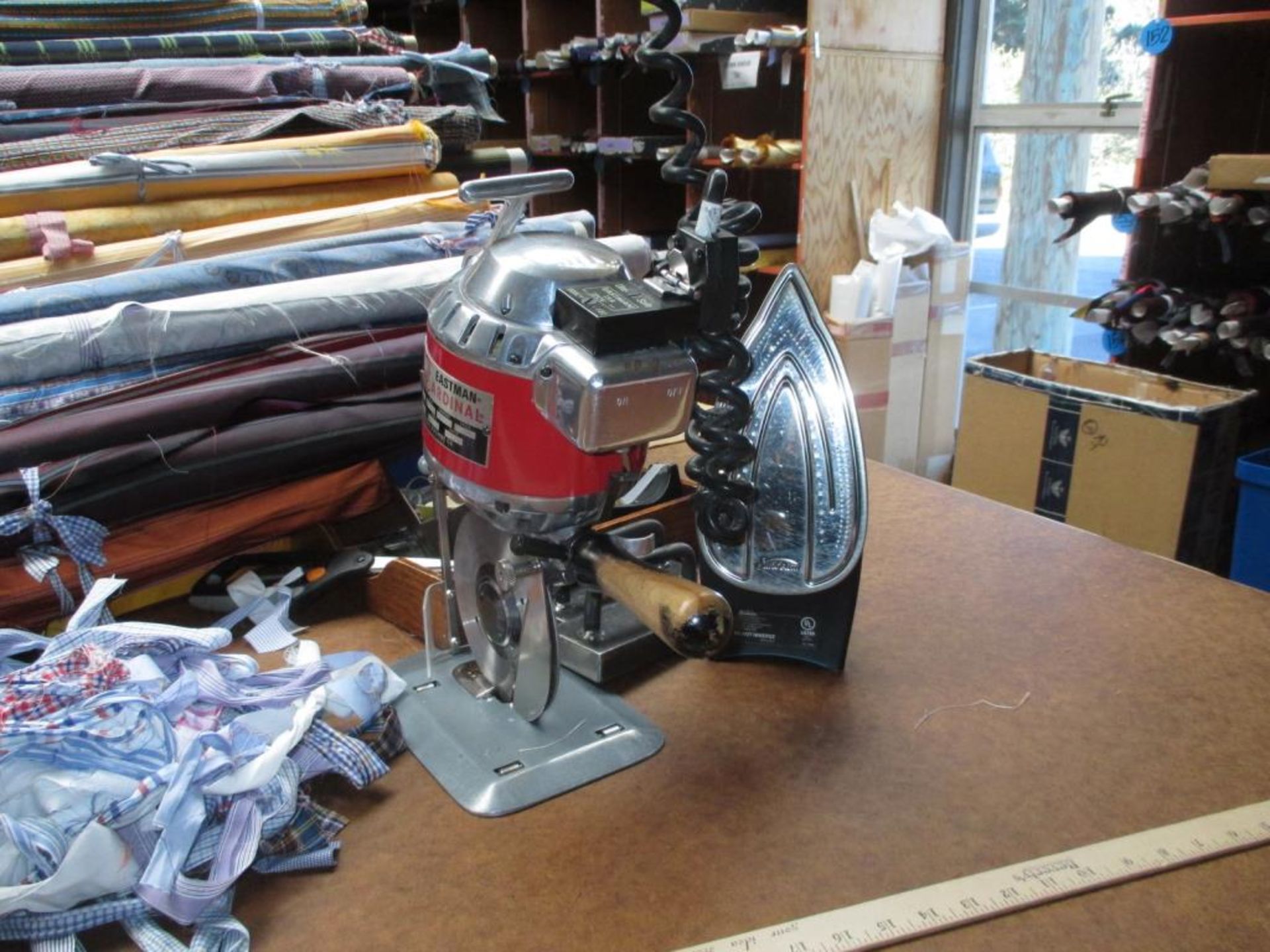 Fabric Cutting Table with Circular Knife. 16' x 4' x 3'H Fabric Cutting Table with Eastman Class 548 - Image 2 of 6