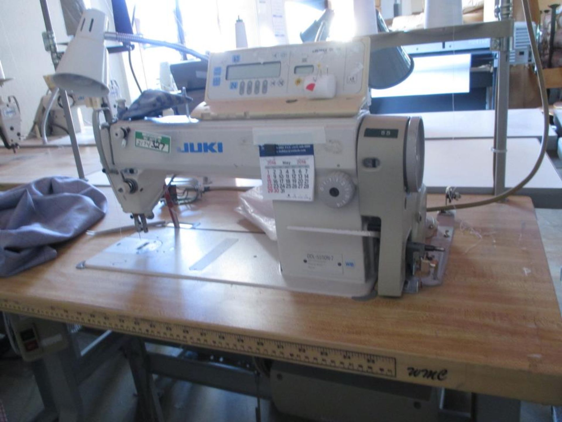 Three Sewing Machines. Juki Lot: Qty (2) DDL-5550N-7 1-Needle Lockstitch Reverse Industrial Sewing - Image 5 of 6