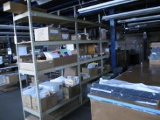Warehouse Metal Shelving Unit . Lot: (3) Sections Warehouse Metal 10' Shelving Unit. Warehouse.