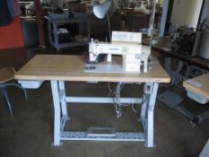 Lockstitch Reverse Industrial Sewing Machine. Juki DDL-5550N-7 1-Needle Lockstitch Reverse