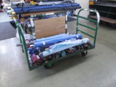 Wood Platform Truck, 52" x 27" Bed. HIT# 2174382. Back Production Line. Asset Located at 2901