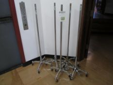 Superior Lot: Qty (4) Mobile Mannequin Stands. HIT# 2174464. Back Production 2nd Floor. Asset