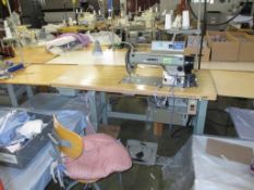 Lockstitch Reverse Industrial Sewing Machine. Juki DDL-5550-6 1-needle Lock Stitch Reverse
