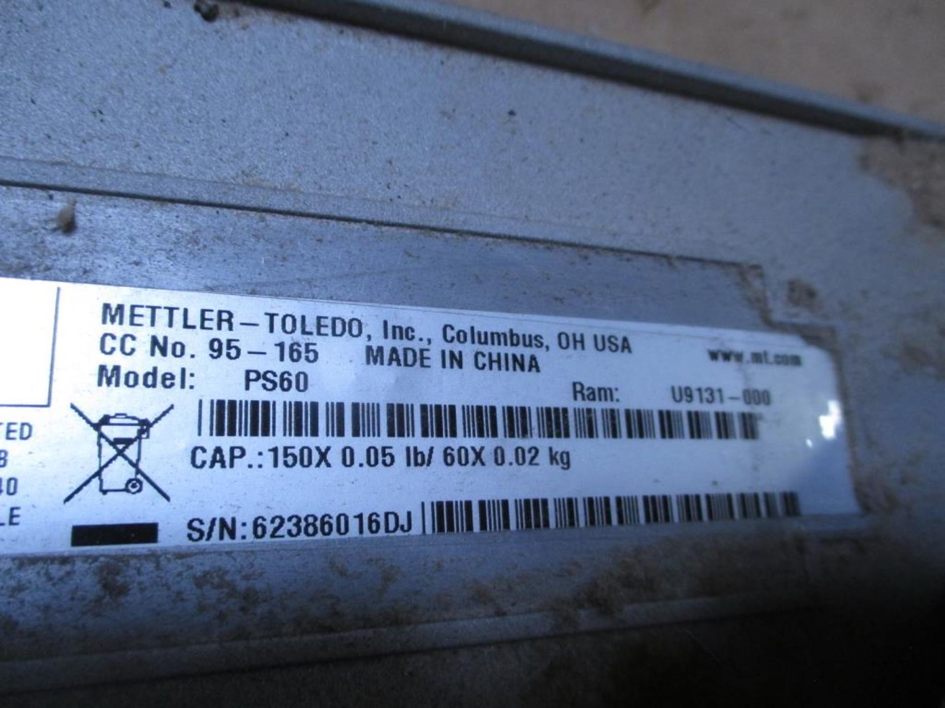 Mettler Toledo PS 60 Parcel Scale . Parcel Scale, 150 pound (60kg) Capacity. Warehouse. Asset - Image 2 of 2