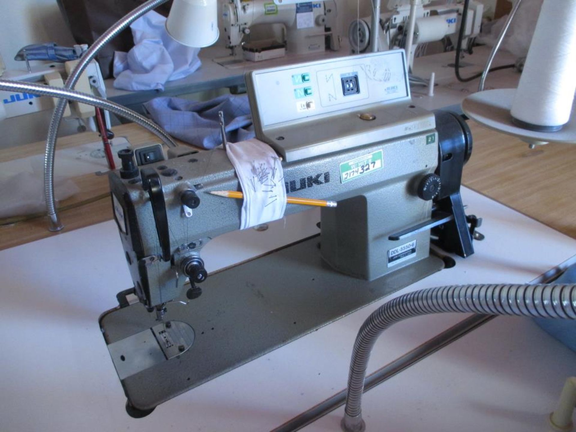 Three Sewing Machines. Juki Lot: Qty (2) DDL-5550N-7 1-Needle Lockstitch Reverse Industrial Sewing - Image 3 of 6