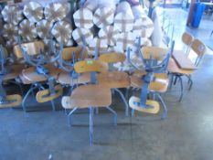 Lot: Qty (12) Small Desk Chairs. HIT# 2174419. Back Production. Asset Located at 2901 Salinas Hwy.,