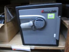 SentrySafe Combo Safe (Unknown Combo). HIT# 2174409. Back Production Basement. Asset Located at 2901