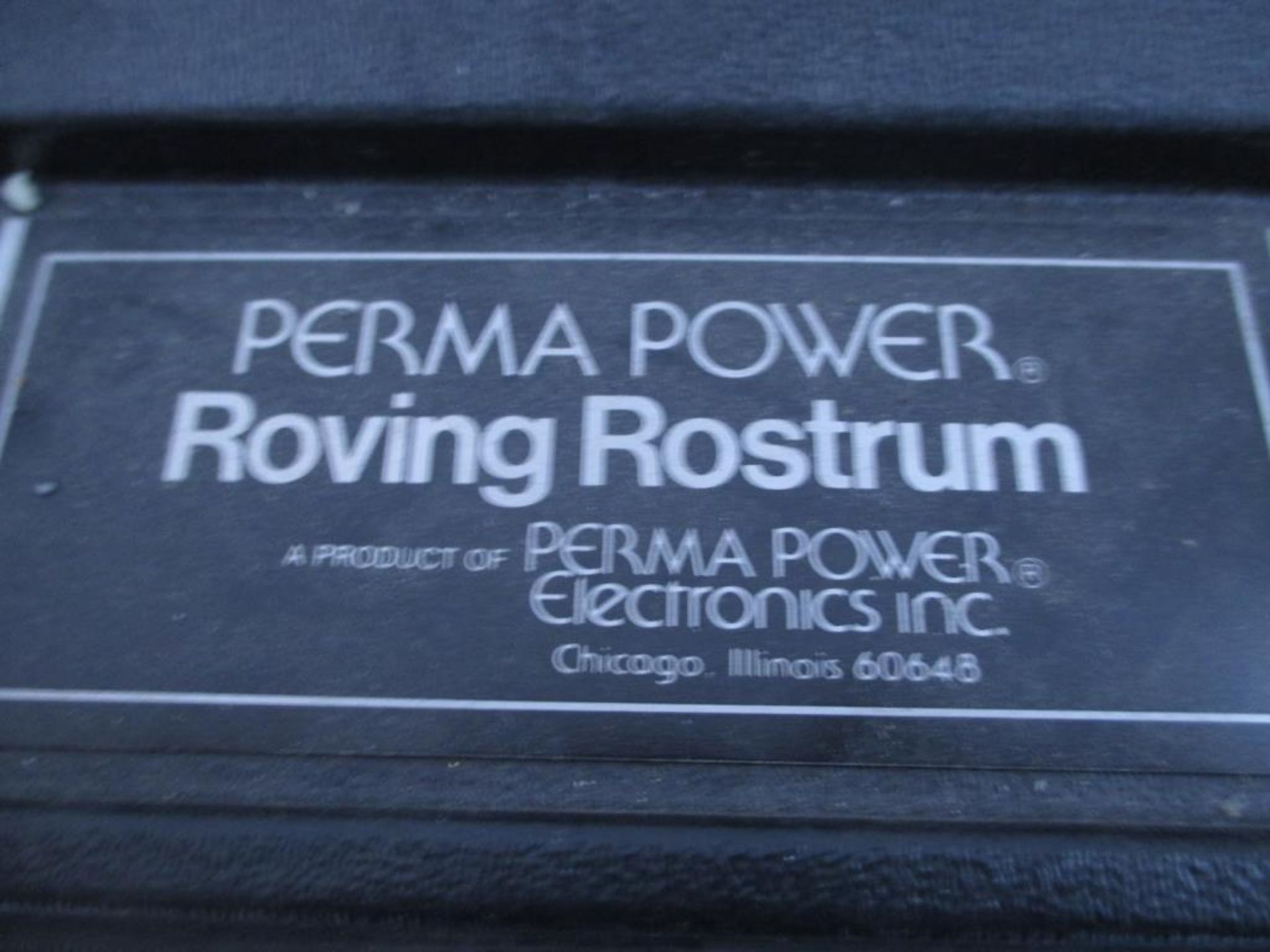 Perma Power Roving Rostrum Portable PA System with Mic. HIT# 2174418. Back Production 2nd Floor. - Image 2 of 2