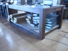 94" x 4' x 3'H Wood Work Table. HIT# 2174432. Back Production 2nd Floor. Asset Located at 2901