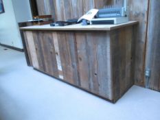 Barn Wood Cabinet. HIT# 2174439. Front Office. Asset Located at 2901 Salinas Hwy., Monterey, CA