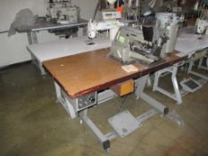 Two Sewing Machines. Juki Lot: (1) Z045 MB-373 Button Sewing Machine, Chainstitch Button Sewer W/
