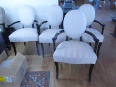 Lot: Qty (4) Upholstered Chairs. HIT# 2174426. Back Production 2nd Floor. Asset Located at 2901