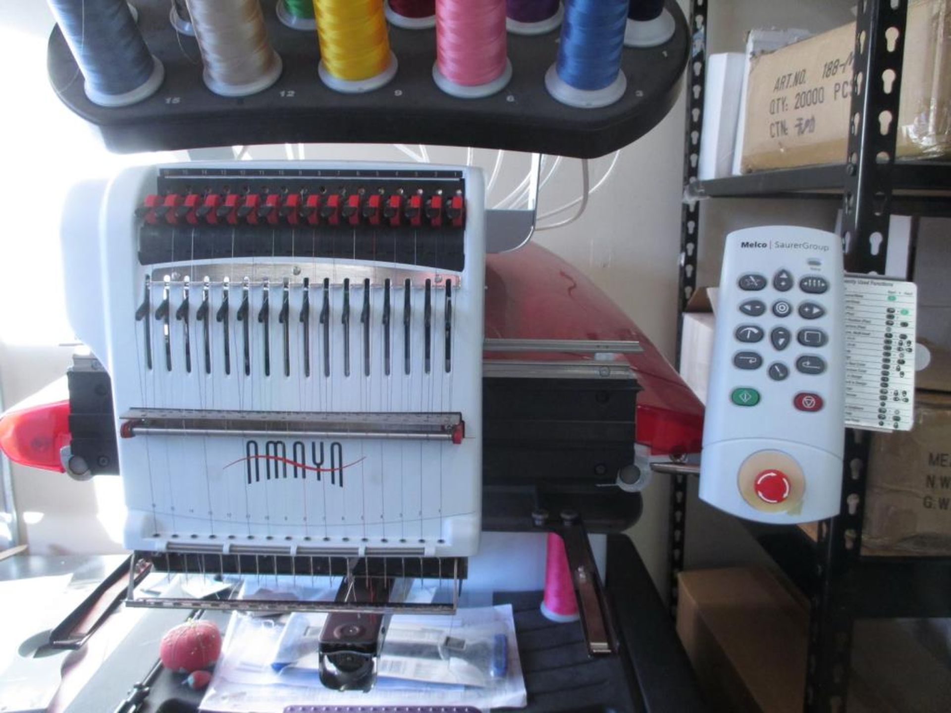 Commercial Embroidery Machine. Melco Amaya Single Head 16 Needle Professional Embroidery Machine. - Image 2 of 7