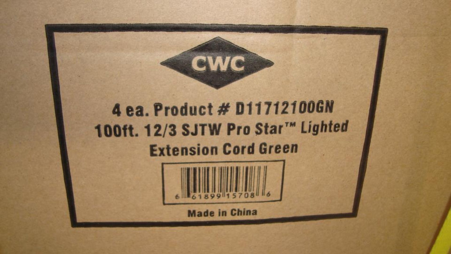 Extension Cords. Lot: 144 Total (36 Boxes - 4 ea.) Century Wire & Cable pn #D11712100GN Pro- Star - Image 5 of 8