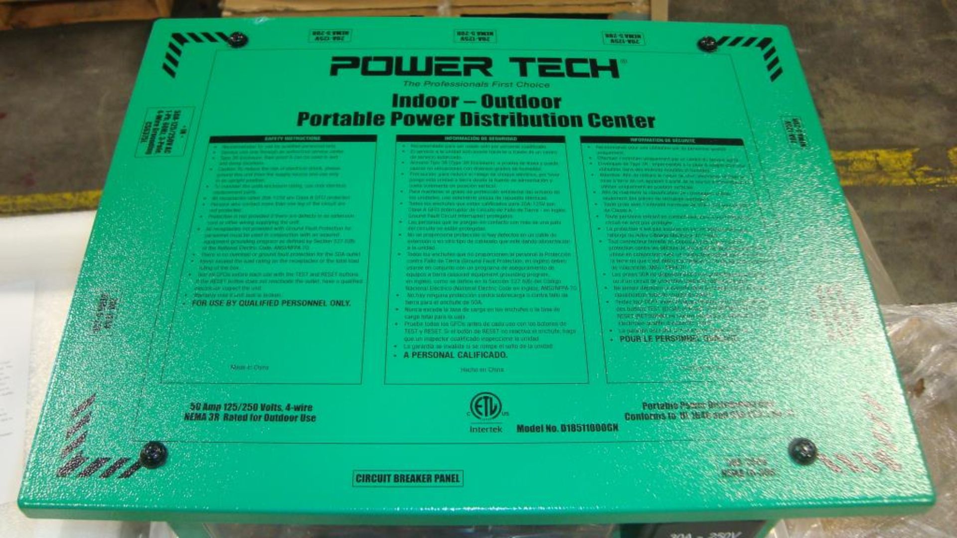 Power Distribution Center. Lot: (1 skid/24 per skid) Power Tech Model D18511000GN Indoor- Outdoor