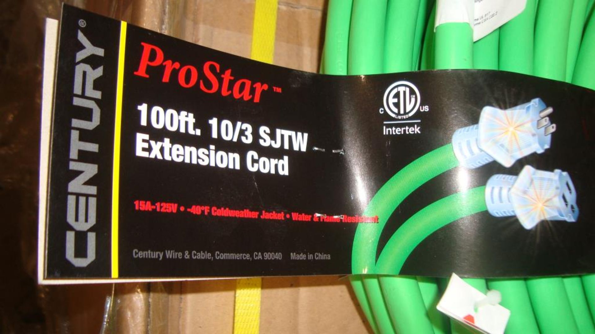 Extension Cords. Lot: 54 Total (18 Boxes -3 ea.) Century Wire & Cable pn# D11710100GN Pro Star Heavy - Image 3 of 6